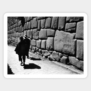 Vintage photo of Wall at Cusco Sticker